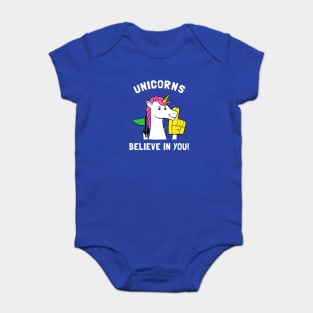 Unicorns Believe In You Baby Bodysuit